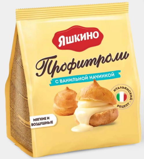 Профитроли с ванильной начинкой «Яшкино», 158 г