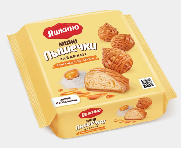 Мини-пышечки в карамельной глазури, 240 г