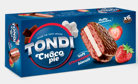 Choco Pie клубничный «Tondi», 180 г