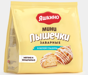 Мини-пышечки в светлой глазури «Яшкино», 153 г