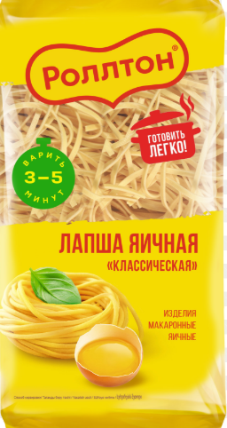 Роллтон Макаронные изделия - ЯИЧНАЯ ВЕРМИШЕЛЬ 400гр.