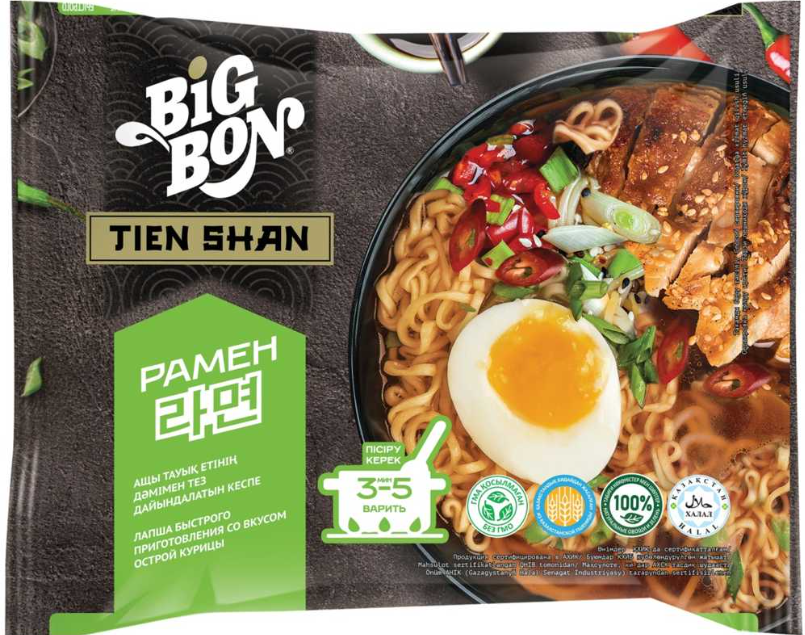BIGBON Рамен со вкусом острой курицы,100гр