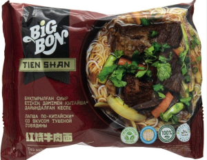 BIGBON Лапша по-китайски со вкусом тушеной говядины 95 гр