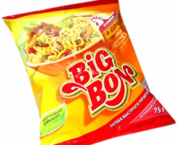 BIGBON Лапша со вкусом острой курицы 75 гр