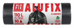 Alufix Пакеты для мусора 70x100см, 110л/10шт черные