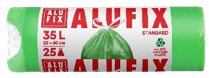 Alufix Пакеты для мусора с затяжкой 64x70см,60л/20шт