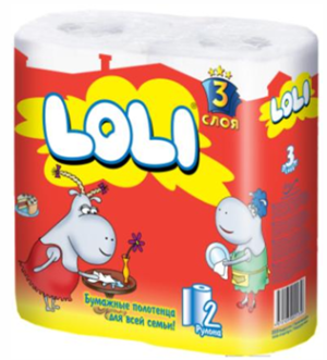 Бумажные полотенца Loli 2 рулона