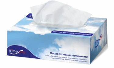 Салфетки в коробке  Fine Pro Premium  120 листов
