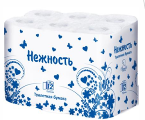 Туалетная бумага  Нәзіктік (Нежность)  Кол-во: 12 рулона.