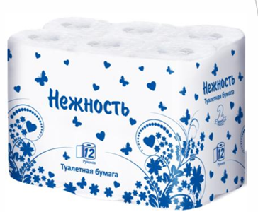 Туалетная бумага  Нәзіктік (Нежность)  Кол-во: 12 рулона.