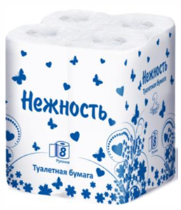 Туалетная бумага  Нәзіктік (Нежность)  Кол-во: 8 рулона.