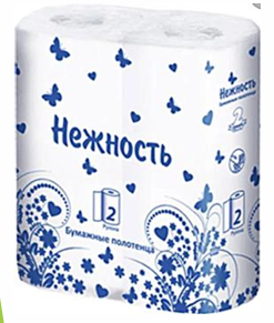 Бумажные  полотенца Нәзіктік (Нежность)  Кол-во: 2 рулона.