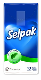 Бумажные платочки Selpak Ментол 4 сл.10 шт.