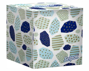 Салфетки в коробке Selpak Butique 3 сл. 48 шт.