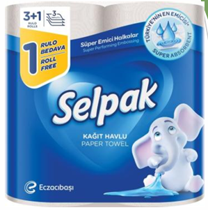 Бумажные полотенца Selpak Промо 3сл. 3+1рул.