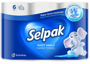 Бумажные полотенца Selpak 3сл. 6 рул.