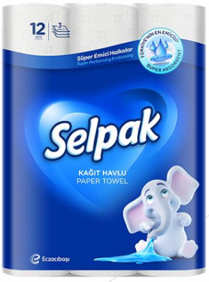 Туалетная бумага «Selpak» 3 сл. 12 рулона