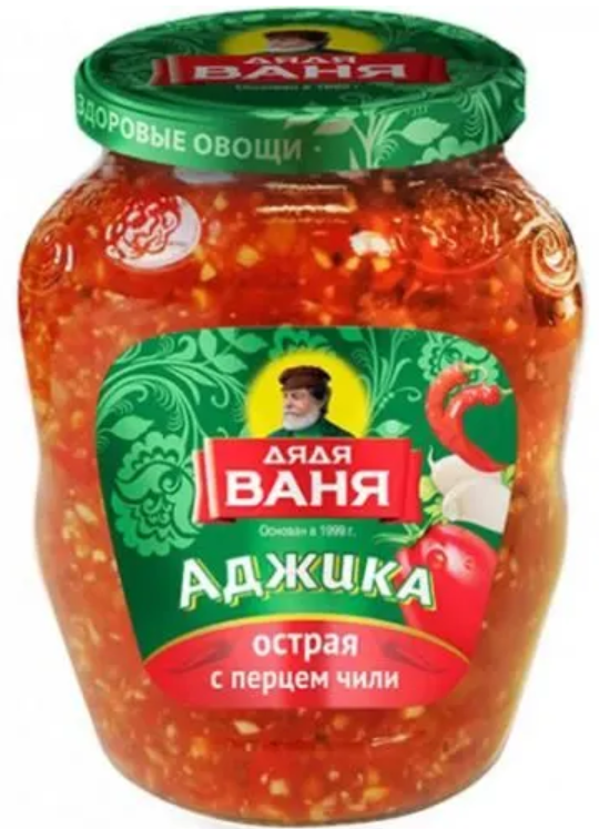 Аджика Дядя Ваня острая с перцем чили 370 гр.