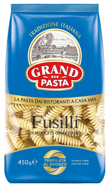Grand di Pasta FUSILLI  (Спирали) 450 гр