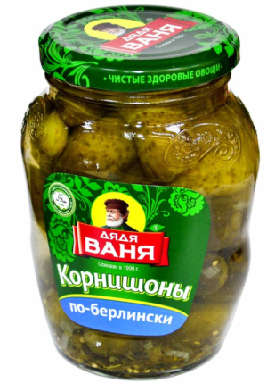 Корнишоны Дядя Ваня Корнишоны маринованные по-берлински 350 гр