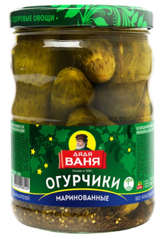 Огурчики Дядя Ваня маринованные 950 гр.