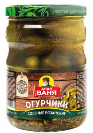 Огурцы Дядя Ваня соленые Рязанские 950 гр.