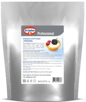 Кукурузный крахмал  PREMIUM,  Вес: 1000 гр Dr.Bakers