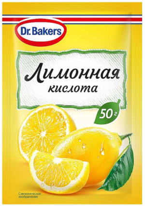 Dr.Bakers Лимонная кислота 50гр