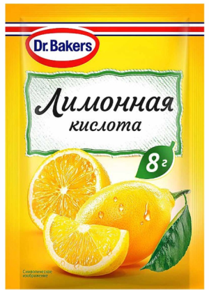 Dr.Bakers Лимонная кислота 8гр