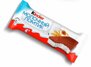 Kinder молочный ломтик с молочной начинкой, 28гр