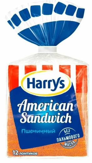 Сaндвичный Хлеб "Harry's" Пшеничный  470 гр.