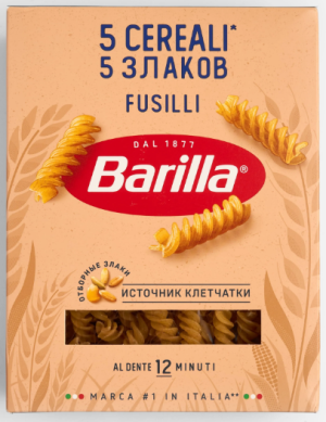 Barilla Паста 5 злаков Fusilli (ФУЗИЛЛИ) 450 гр