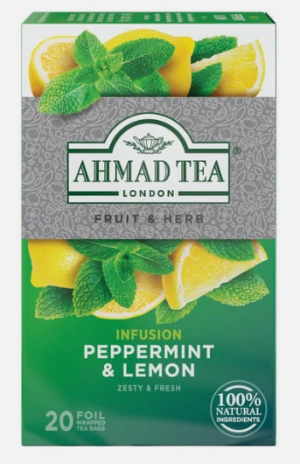 Пакет/чай Ahmad Tea с лимоном и мятой 20шт