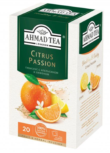 Пакет/чай Ahmad Tea с апельсином и лимоном 20шт