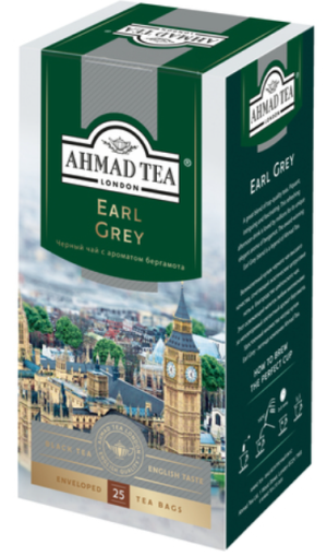 Пакет/чай Ahmad Tea (Эрл Грей) со вкусом и ароматом бергамота 25шт