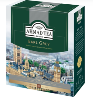 Пакет/чай Ahmad Tea (Эрл Грей) со вкусом и ароматом бергамота 100шт