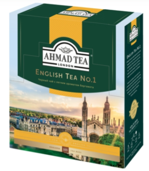 Пакет/чай Ahmad Tea Английский чай №1 со вкусом и ароматом бергамота 100шт