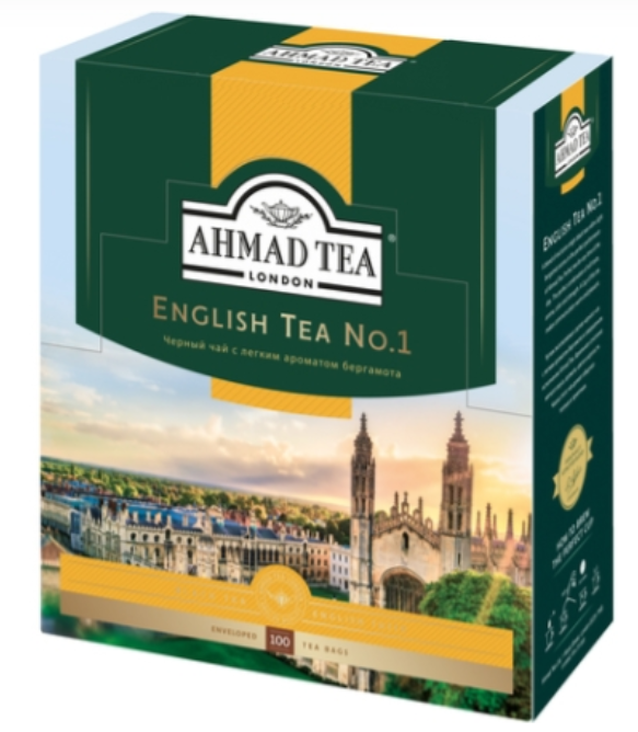 Пакет/чай Ahmad Tea Английский чай №1 со вкусом и ароматом бергамота 100шт