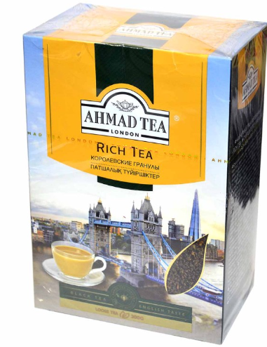 Гранулированный чай Ahmad Tea Rich Tea, 100г в коробке