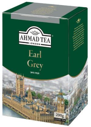Листовой чай Ahmad Tea Earl Grey со вкусом и ароматом бергамота 200г в коробке