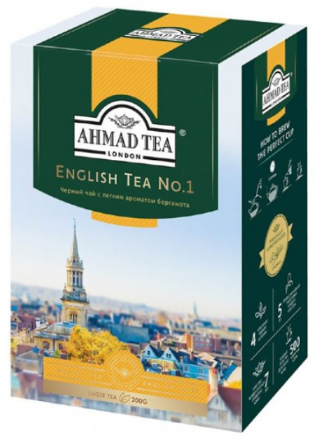 Лис/чай Ahmad Tea Английский чай №1вкус и аромат бергамот 100г в коробке