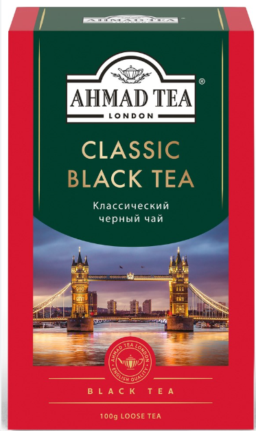 Лис/чай Ahmad Tea Классический черный чай 100г в коробке