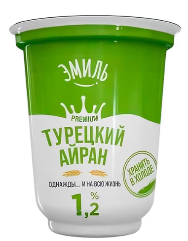 Эмиль Турецкий айран 1,2% стакан 270гр.