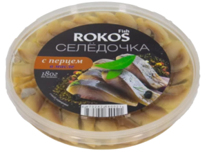 Rokos Fish Селедочка с перцем в масле 180гр