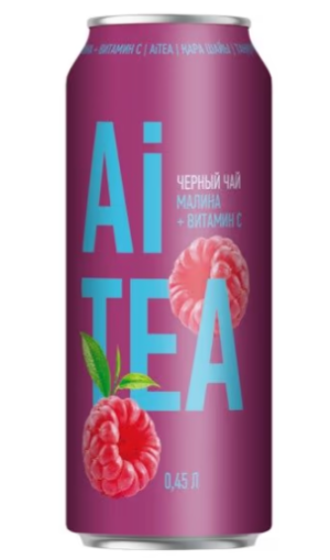 Черный Чай "Ai Tea" Малина 0,45 л а/б