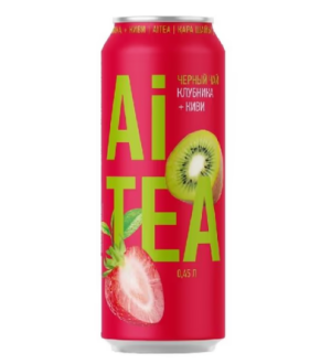 Черный Чай "Ai Tea" Клубника-Киви 0,45 л а/б