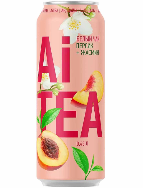 Белый Чай "Ai Tea" Персик-Жасмин 0,45л а/б