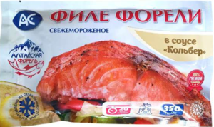 Филе форели свежемороженое в соусе Кольбер 350гр Ак Фиш