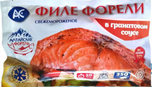 Филе форели свежемороженое в гранатовом соусе 350гр Ак Фиш