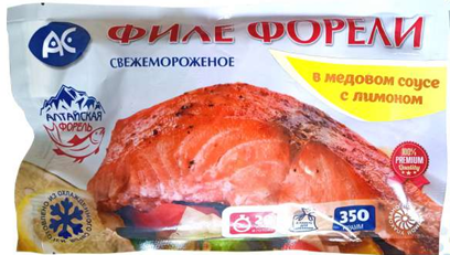 Филе форели свежемороженое в медовом соусе с лимоном 350гр Ак Фиш